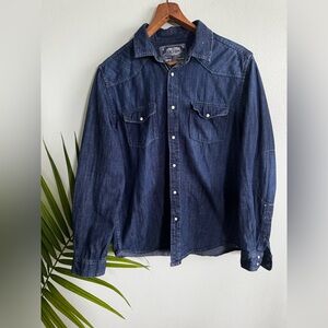 Woman Denim Button-Up Shirt